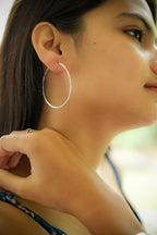 925 Sterling Silver Classic Silver Hoop Earrings