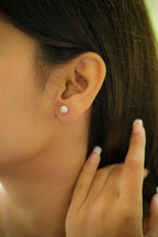 Silver Classic Ball Stud Earrings