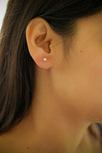 Silver Mini Ball Stud Earrings