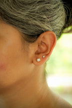 Silver Mini Ball Stud Earrings