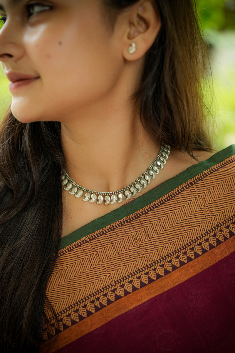 925 Oxidised Silver Neckpiece with studs