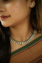 925 Oxidised Silver Neckpiece with studs