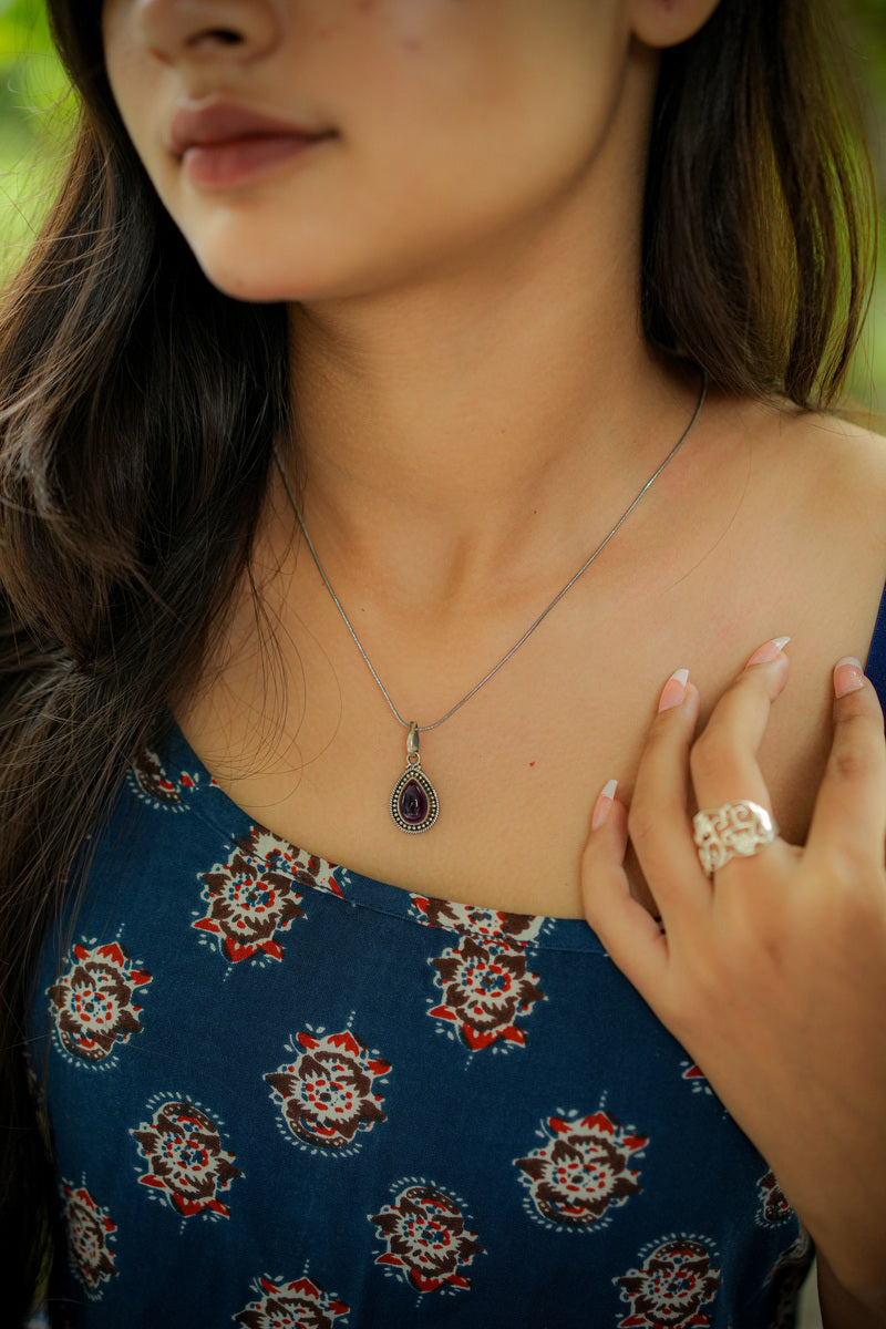 Amethyst Teardrop Pendant