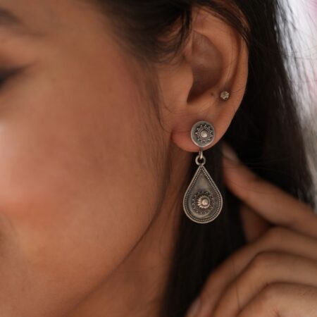 Handcrafted 92.5 silver vintage earrings