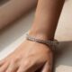 Silver carved bangle
