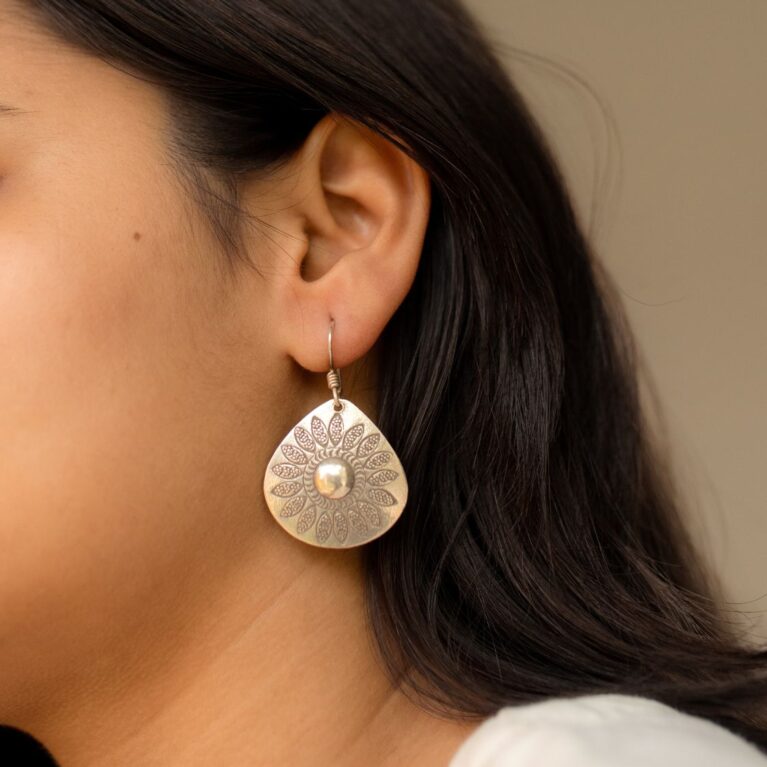 Silver Tribal Danglers