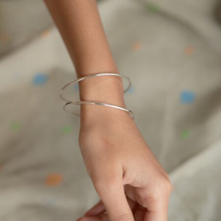 Silver Thin Bangles