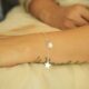 Sterling Silver Bracelet with Pearl & Star charms