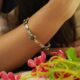 925 Silver Flat Flower Bangle