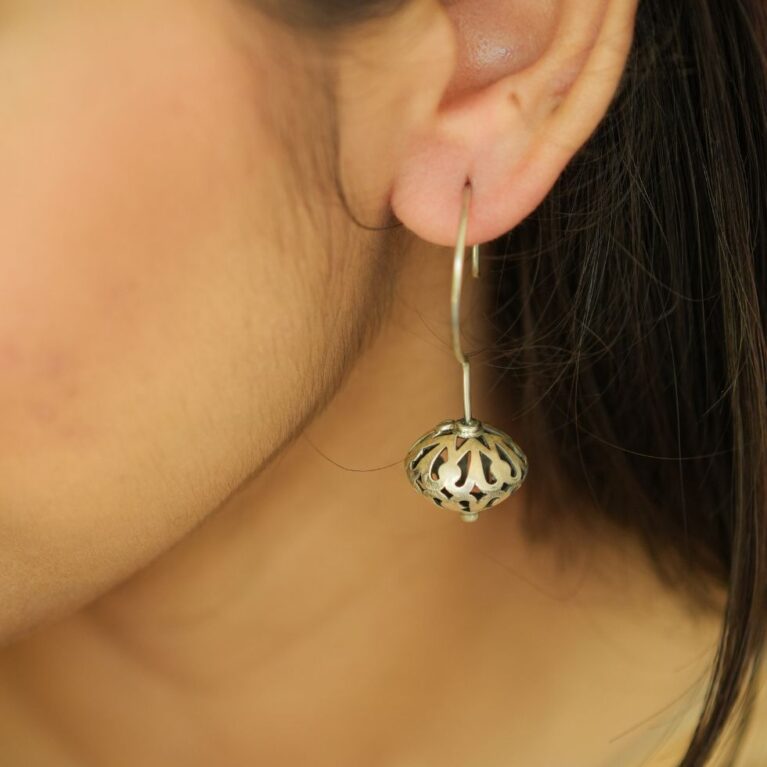Silver Laser-cut earrings