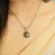 Intricate work Silver Ball Pendant