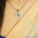 Silver Tribal Sun motif Pendant