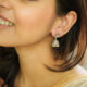 Silver Flower top small Jhumki